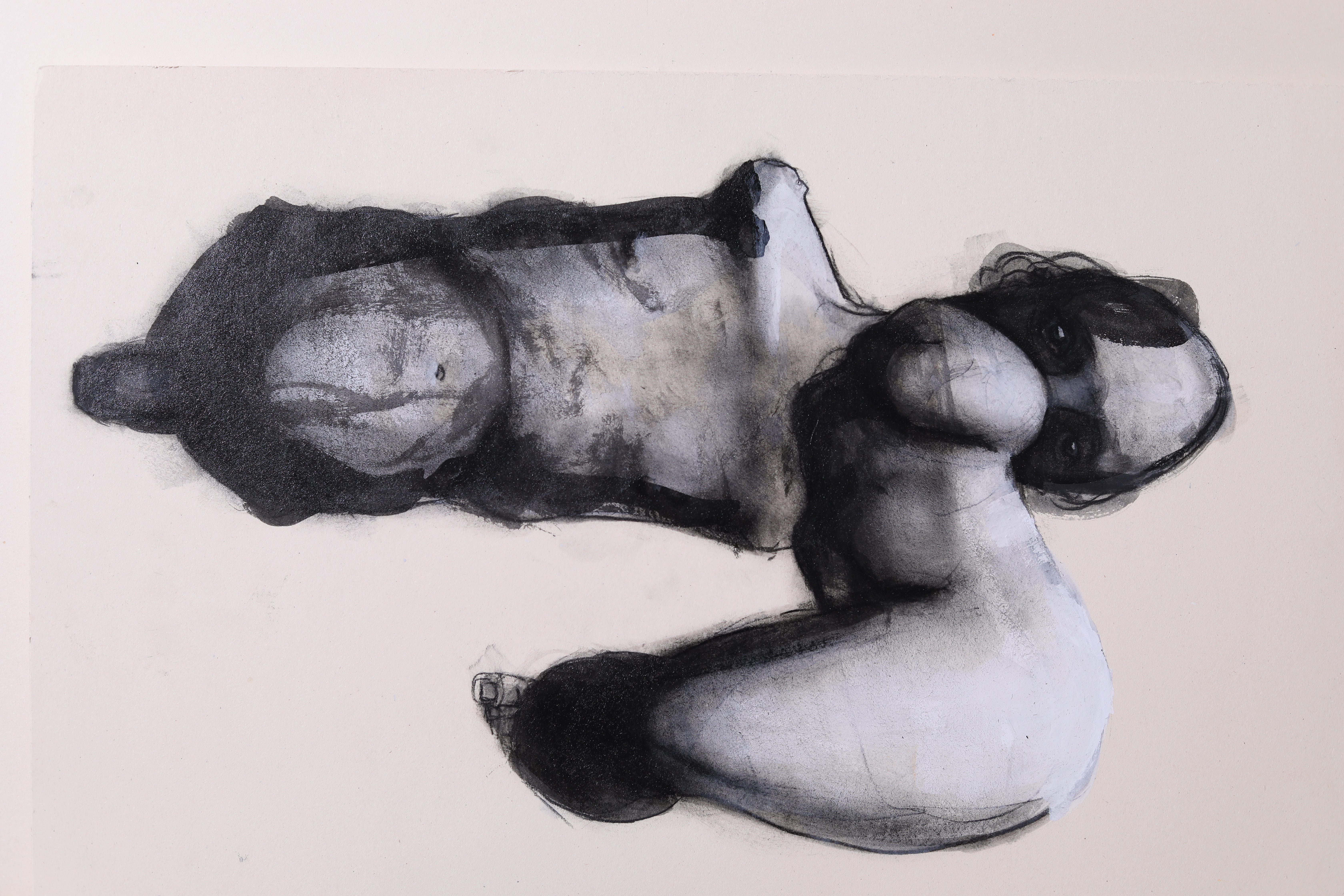 Figurative charcoal painting by Georg Wachberg
